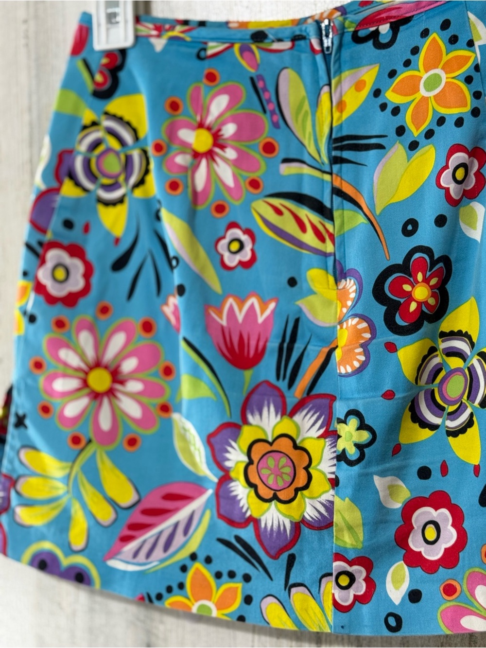 Bamboo Traders Bright Turquoise Floral Mini Skort - Picture 6 of 10